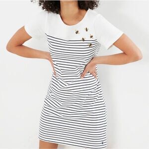 Joules Riviera Embroidery Jersey Dress French Navy 8